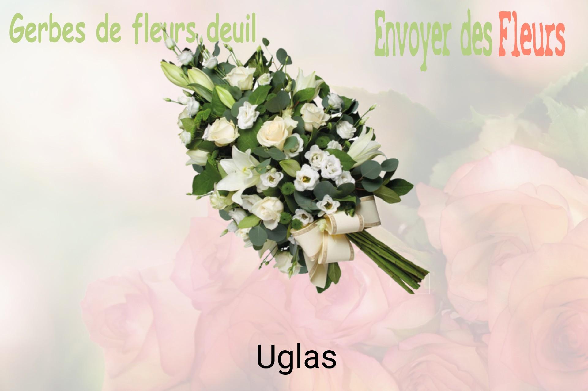 Gerbe de fleurs de deuil livrée à Uglas